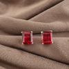 Natural Pink Rubellite Gemstone 925 Sterling Silver Designer Jewelry Handmade Stud Earrings 0.4" EE-179-8