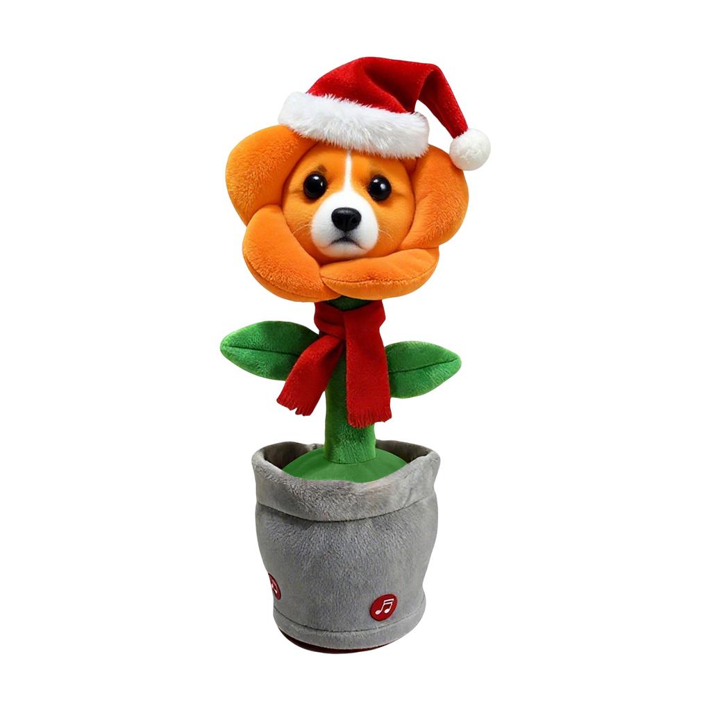 Customized Christmas Model Rechargeable Swing Singing And Talking Sunflower Toy