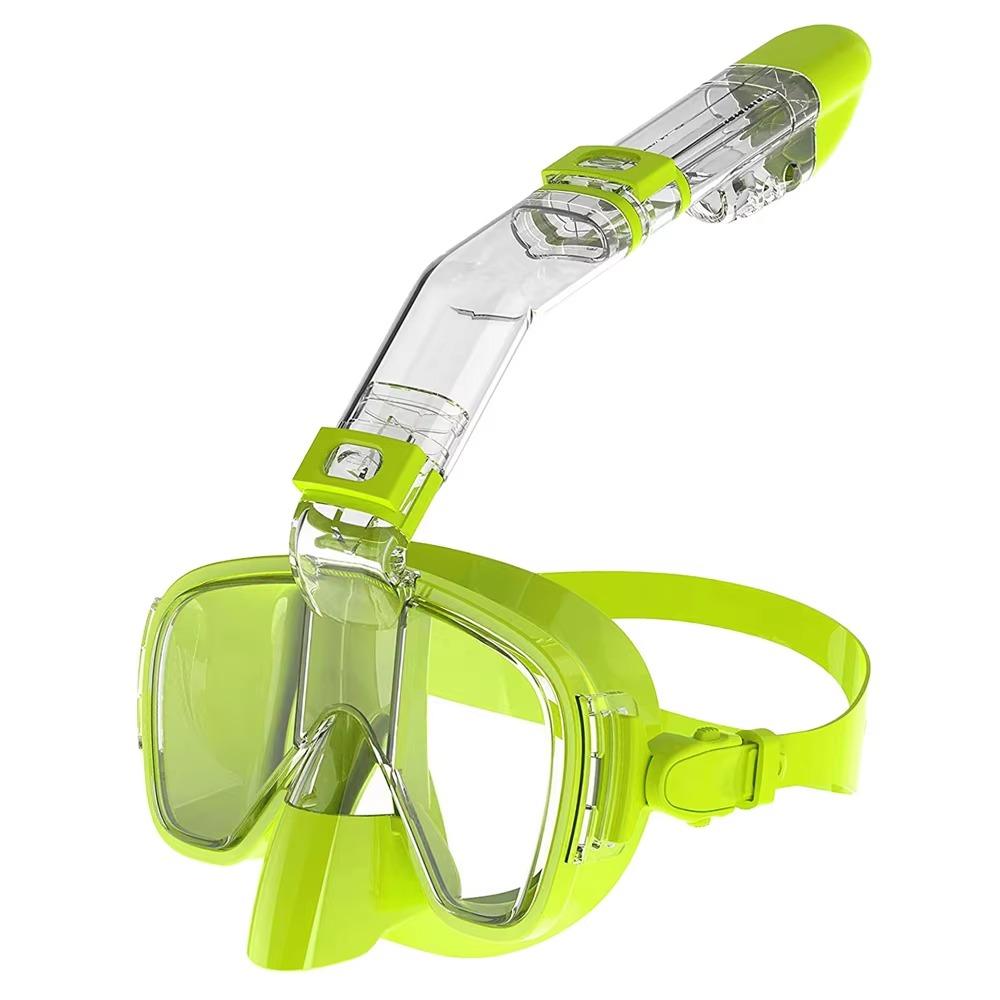 Beginner Snorkeling Gear Kit Anti-Fog Diving Mask and Dry Top Snorkel Combo