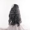 Хэллоуин Косплей Парик Длинные Природные Волны Корень Черный Омбре Серый Серебристый Синтетические Парики с Челкой для Женщин Парики Парики