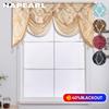 1PC 40% Semi-Blackout Water Ripples Valance Curtain Beaded Kitchen Window Valance For Home Decor