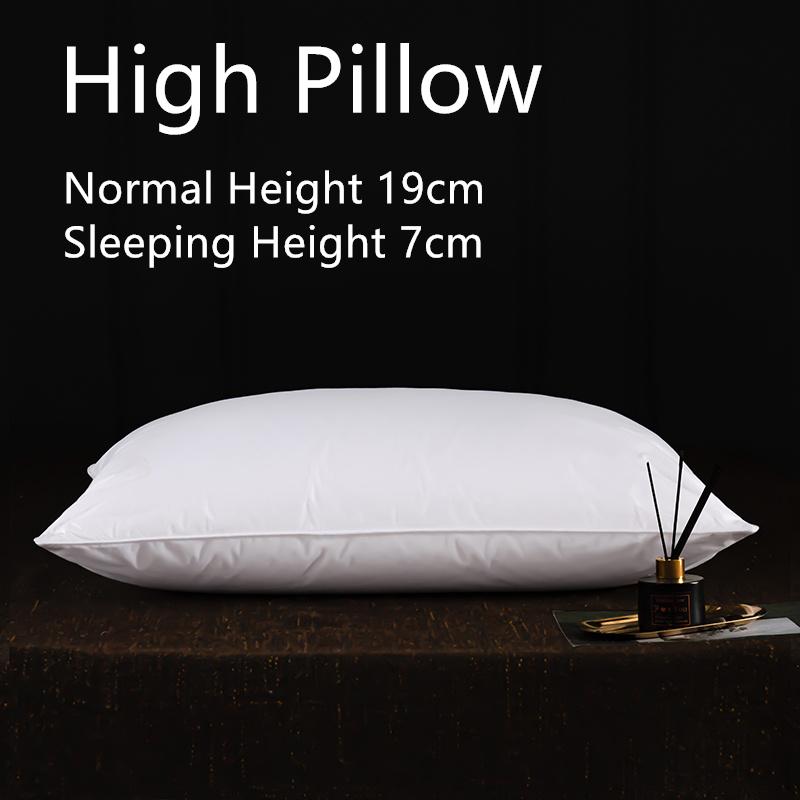 1шт гусиное перо и пух белые подушки вставки кровать сон 5 звезд отель коллекция подушки медленно отскакивают с 100% хлопковым чехлом