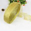2-Meter Christmas Ribbon with Mesh Edge and Glitter - Home and Tree Decoration