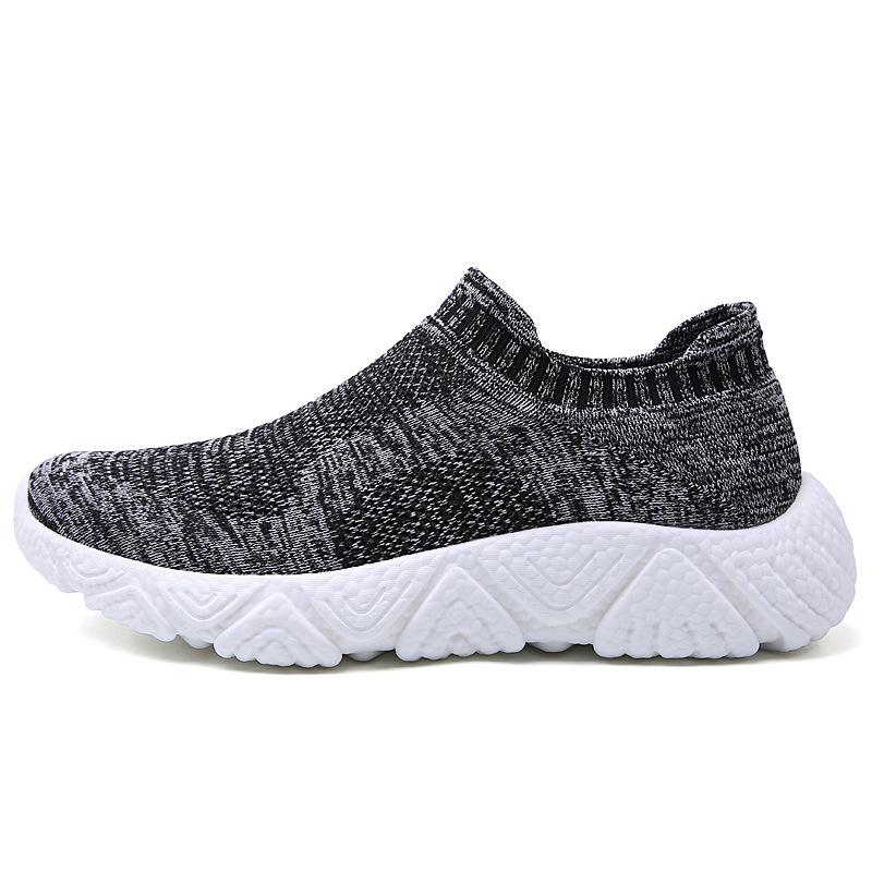 Мужская обувь Slip-on plus Size Home Lightweight Sneaker Four Seasons Men's Popcorn Fly-Knit Socks Shoes Trendy Shoes