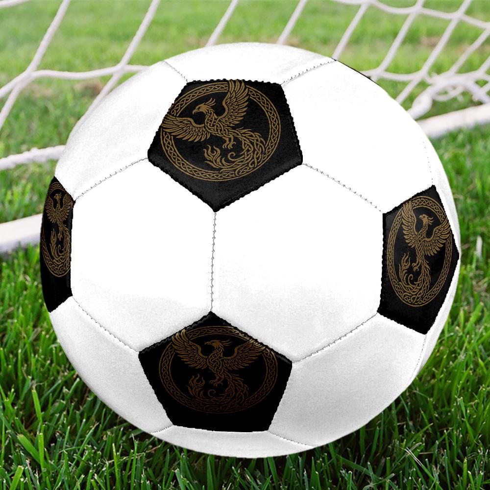 1PC Phoenix Artwork Soccer Ball Size 5 Football Machine Sewn Indoor/Outdoor Universal Football Gift W66