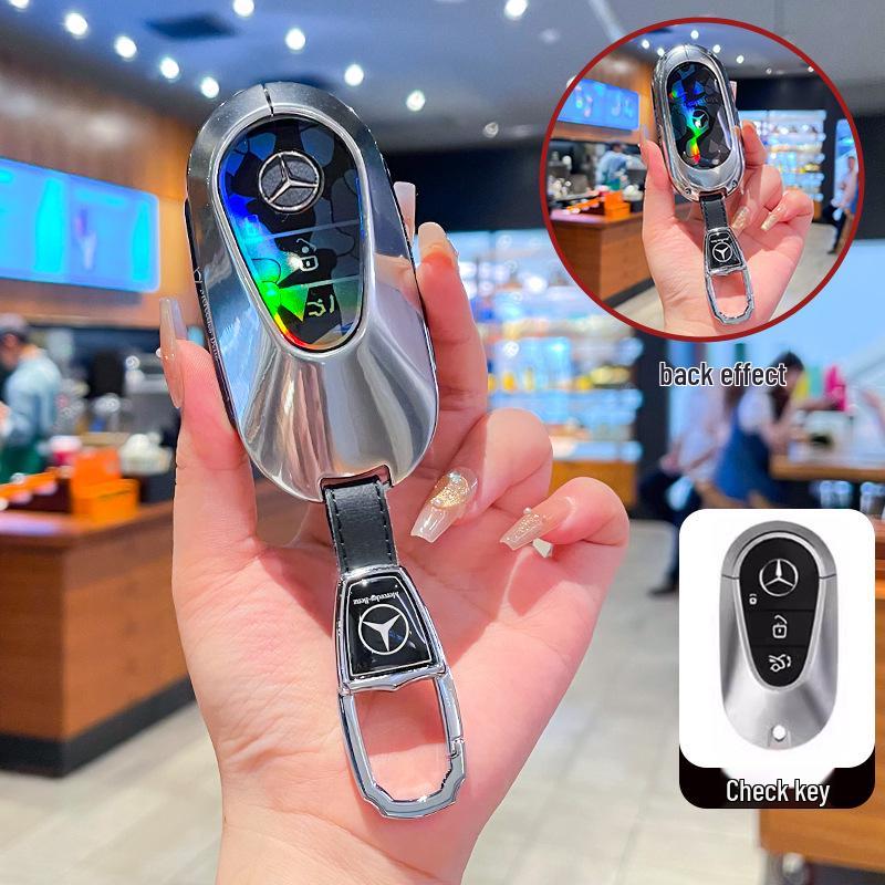 Чехол для ключа Mercedes-Benz для E-класса, C-класса, S-класса, GLB, GLC, GLE, GLA - Подходит для E300L, C260L, A200L