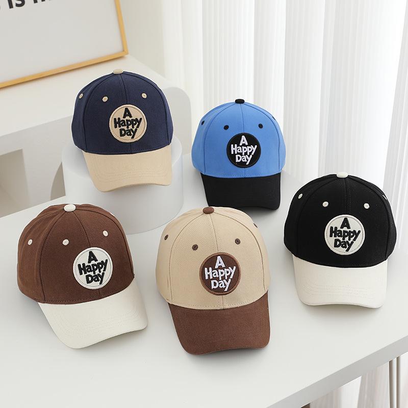 Модная детская бейсболка Color Block 2026 - Стильная шляпа для защиты от солнца для мальчиков и девочек