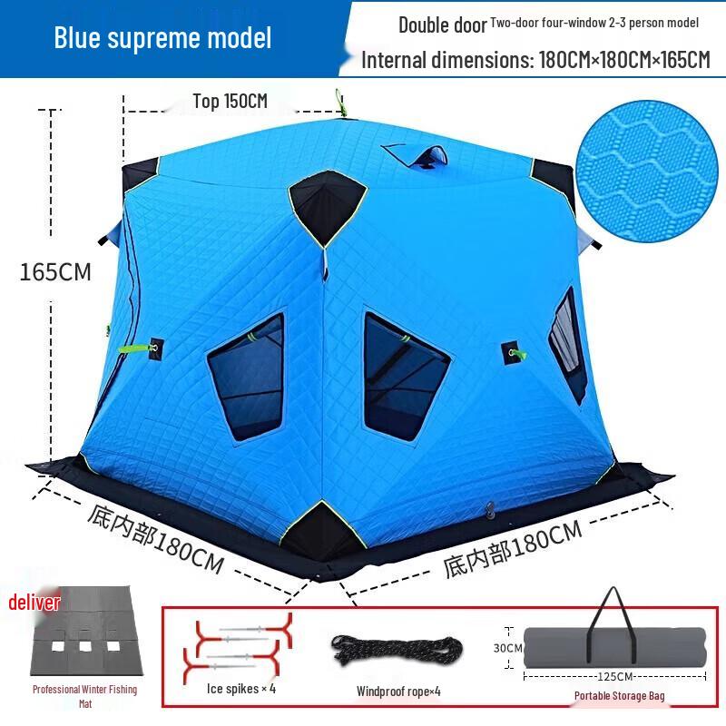Hexagonal Insulated Ice Fishing Tent
