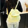 Korean Niche Pleated Puff Feeling Backpack 2025 New Female College Student Schoolbag Niche Design Travel Backpack