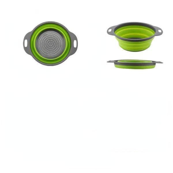 Складная силиконовая корзина для овощей с ручкой - складная сушилка для посуды и фильтр в нескольких цветах