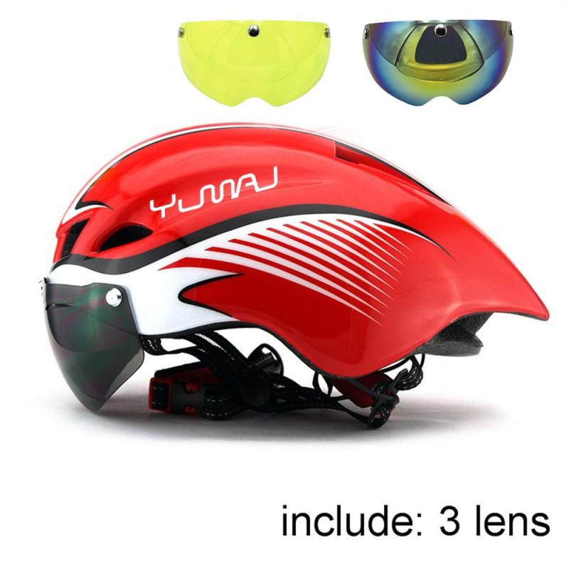 YUMAJ Aero TT Road Mountain Bike Helmet Magnetic Windproof Replacement Lens