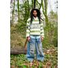 Mens Y2K Striped Polo Shirt Long Sleeve Embroidered Rhinestone Casual Streetwear