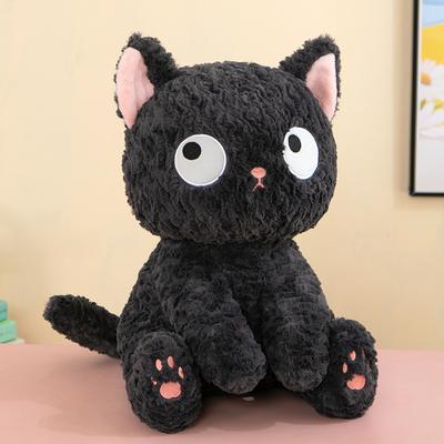 Милая кукла-черный кот, плюшевая игрушка-котенок, подушка для сна, кукла-подушка, подарок на день рождения, кукла для игр