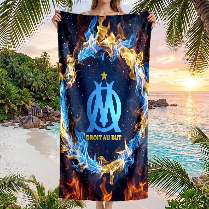 Olympique Lyonnais FC print Quick Dry Beach Towel Microfiber Absorbent Portable Travel Swimming Towel