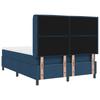 LED Box Spring Bed with Mattress Blue 140 x 200 cm Fabric