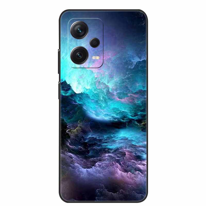 Мягкий чехол для Xiaomi Redmi Note 12 Pro 5G Черный ТПУ Силиконовый Чехол для Redmi Note 12 Turbo 5G / Note12 Pro Plus Pro+ Волк
