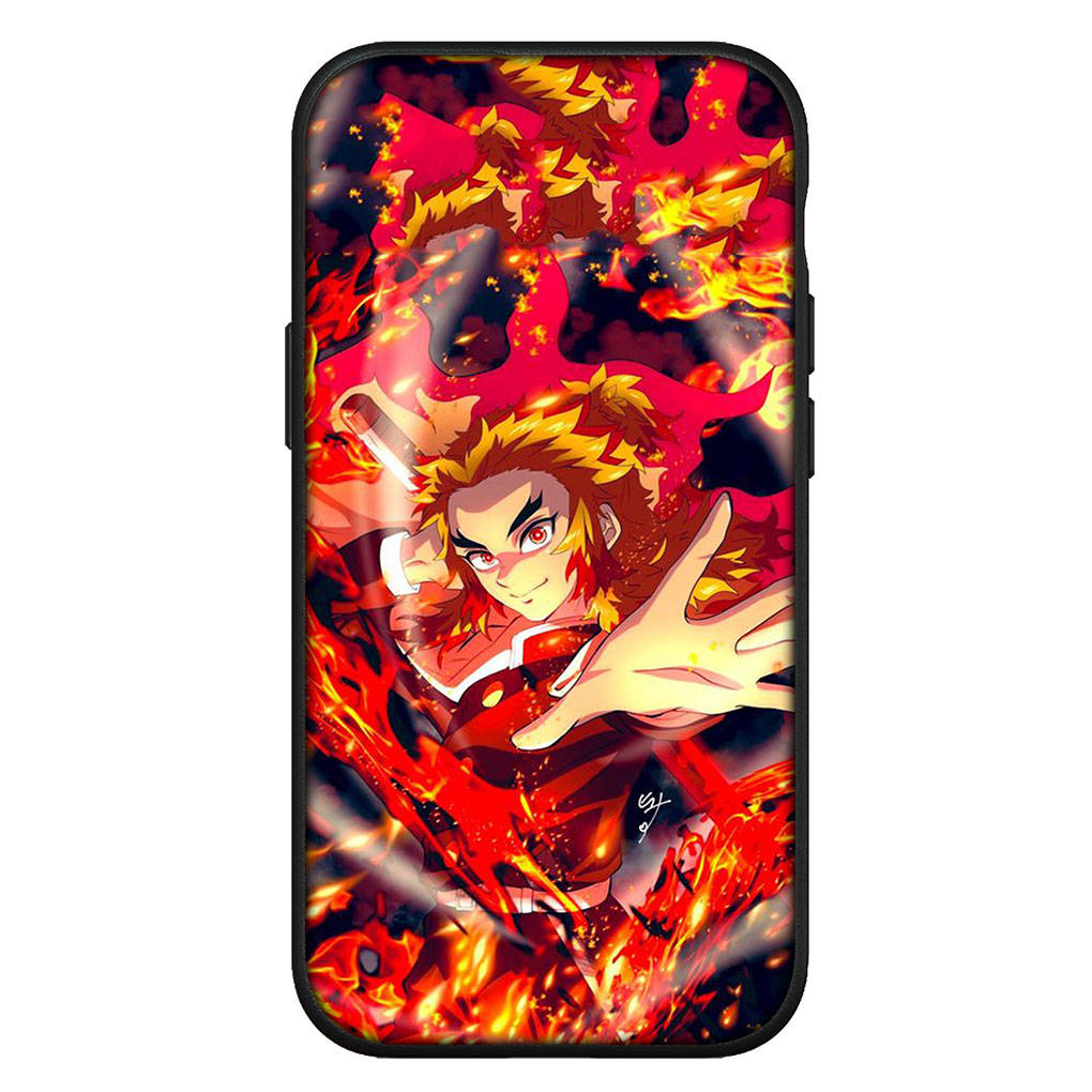 Чехол для iPhone 16 15 Xiaomi Redmi Note 14 13 12 11 Pro Max X 8 16e Samsung Galaxy S25 S24 S23 Moto OPPO Huawei Kyoujurou Demon Slayer Tanjirou Nezuko