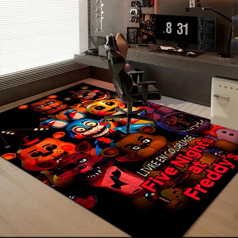 Коврик для пола Fnaf Horror Circus для гостиной, игровых комнат, офиса, спальни, офисный коврик с игривым дизайном, рождественские подарки для фанатов