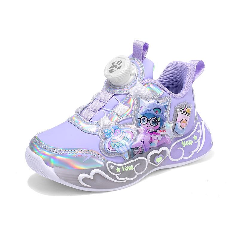 Водонепроницаемые кожаные кроссовки для бега для девочек 2025 года – противоскользящие, с мягкой подошвой, повседневные для детей старшего возраста