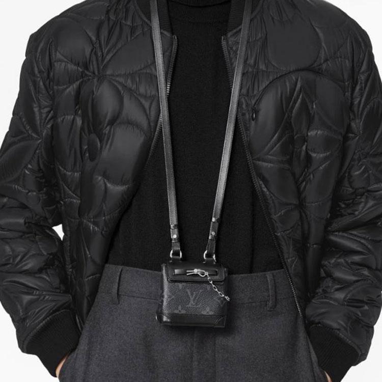 LOUIS VUITTON Steamer Coated Canvas With Leather Trim Storage Bags Pendants Shoulder Bag Crossbody Bag Mini Men's Black M00340