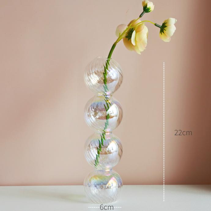 Радужные подсвечники Радужная скандинавская ваза Цветочное украшение для дома Скандинавский декор стола Декор комнаты Стеклянный подсвечник