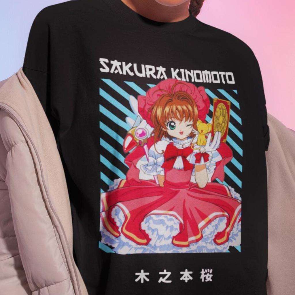 Футболка Сакуры Киномото - Аниме Косплей Футболка, Футболка Cardcaptor Sakura