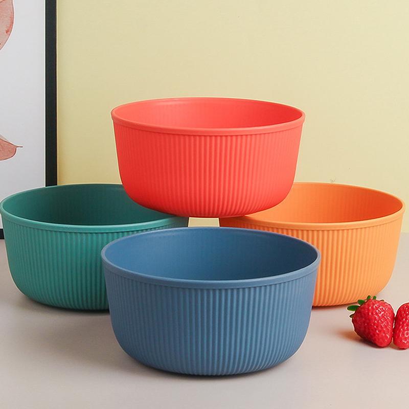 Салатница из пшеничной соломы 15 см вертикальная большая круглая миска для зерна креативная бытовая миска для риса суповая миска пластиковая миска