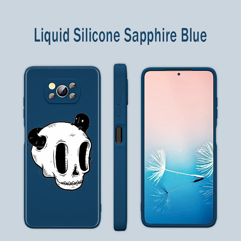 Милый череп с мультяшным рисунком для Xiaomi 6X CC9 E A3 Lite A2 Mix 3 4 Poco X3 NFC X2 M2 C3 M3 Pro F3 GT, жидкий силиконовый чехол для телефона