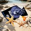 Custom Name Personalized football club F.C Print Beach Towel, for Trip Camping Beach Party Home Decor, Birthday Gift for Family & Friends