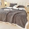 Soft Sherpa Throw Blanket for Couch Sofa, Multi Size Fleece 3D Embossed Fuzzy Cozy Blanket for Bed, Thick Blanket for All Season