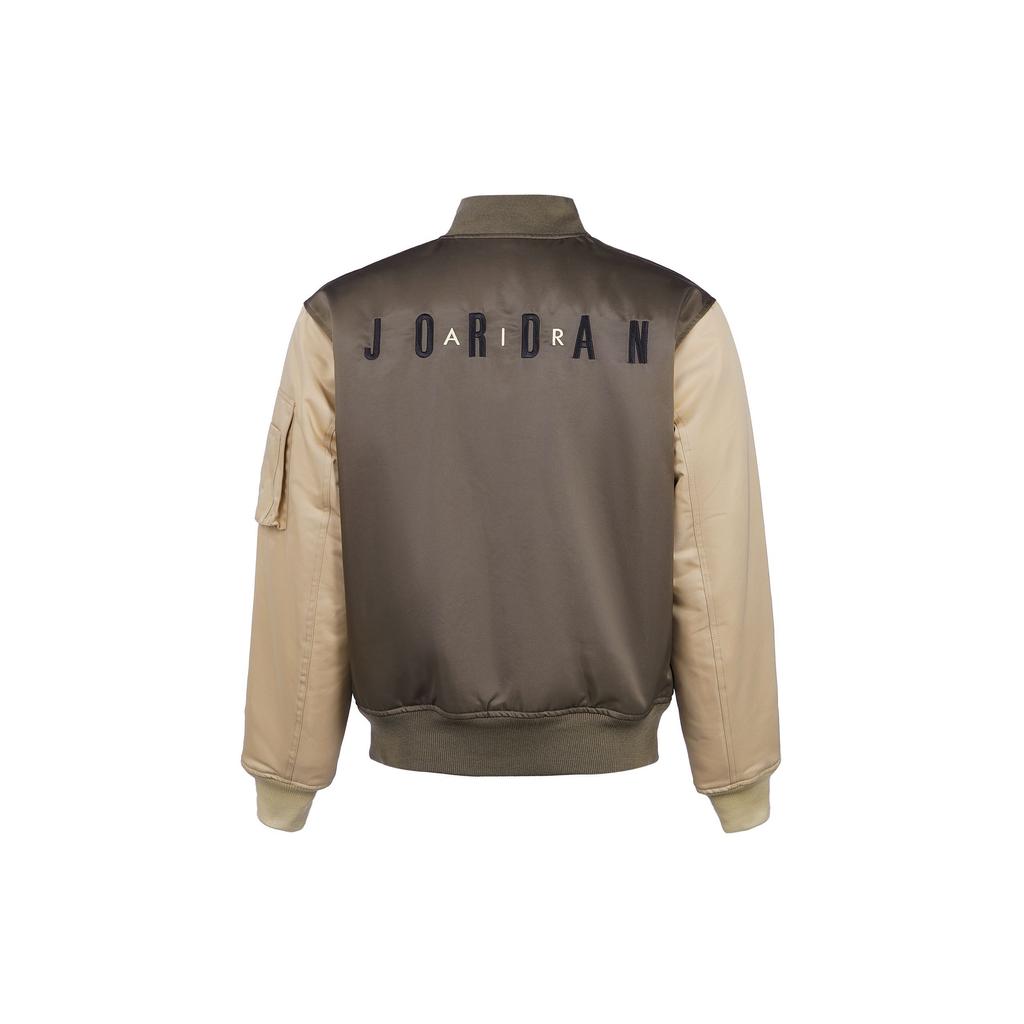 Jordan Однотонная куртка с логотипом бренда на молнии и воротником-стойкой, мужские куртки коричневого цвета DV7613-274