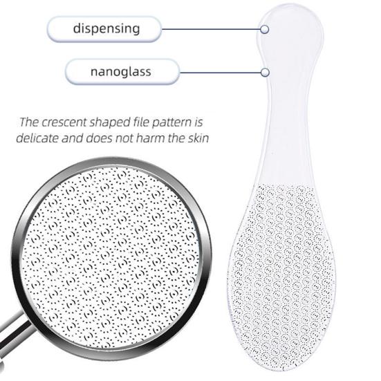 Нанометровая стеклянная пилка для ног, средство для удаления мозолей, пилка для ног, отшелушивающее средство для удаления омертвевшей кожи, скраб для ног, многоразовые инструменты для маникюра и педикюра