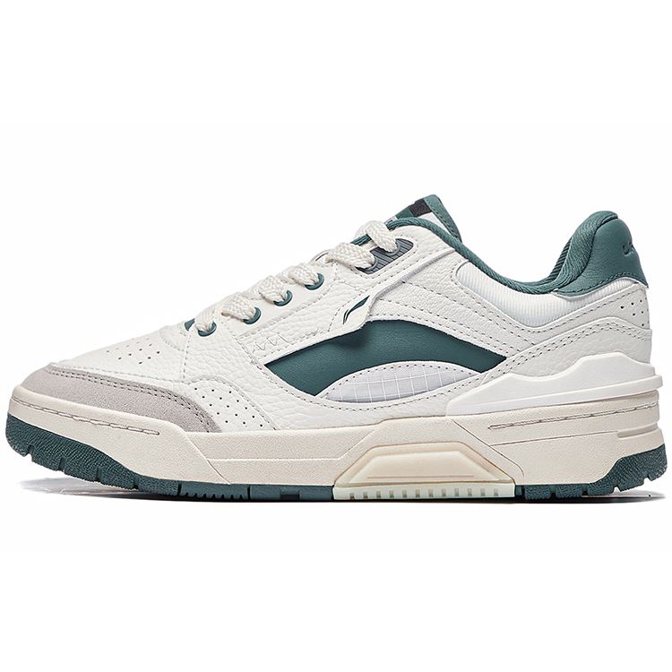 Li Ning Rsr 101 Lightweight High Resilience Retro Basketball Shoes Women Sneakers White Gray Green ABCS088-2