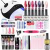 54/36W Lamp Nail Tools Sets For Gel Polish Set For Manicure Nails Art Semi Permanent Gel Varnishes Lacquer Poly Acrylic Gel Kit