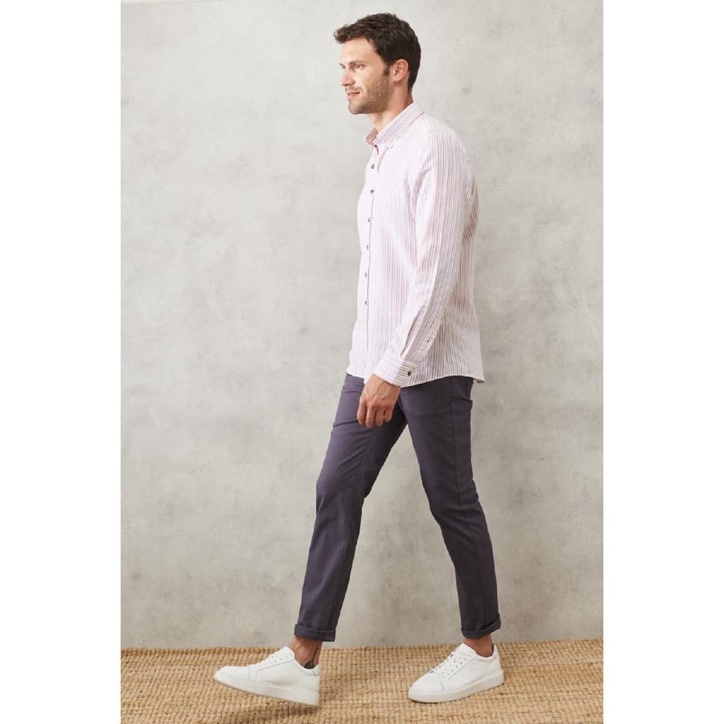 Мужские брюки-чинос светло-коричневого цвета Slim Fit с 5 карманами