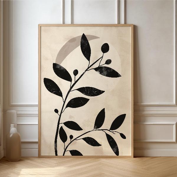 Minimalist Boho Plant Leaf Flower Poster Modern Floral Botanical Canvas Scandi Wall Art for Living Room Home Decoration