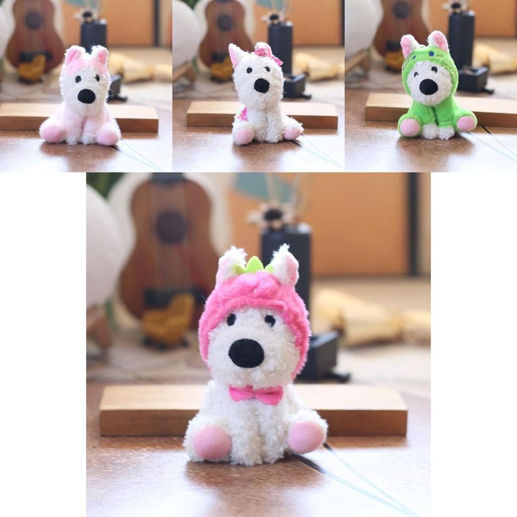 Cuter West Highland Puppy Plush Keychain Backpack Pendant For Kids Pp Cotton