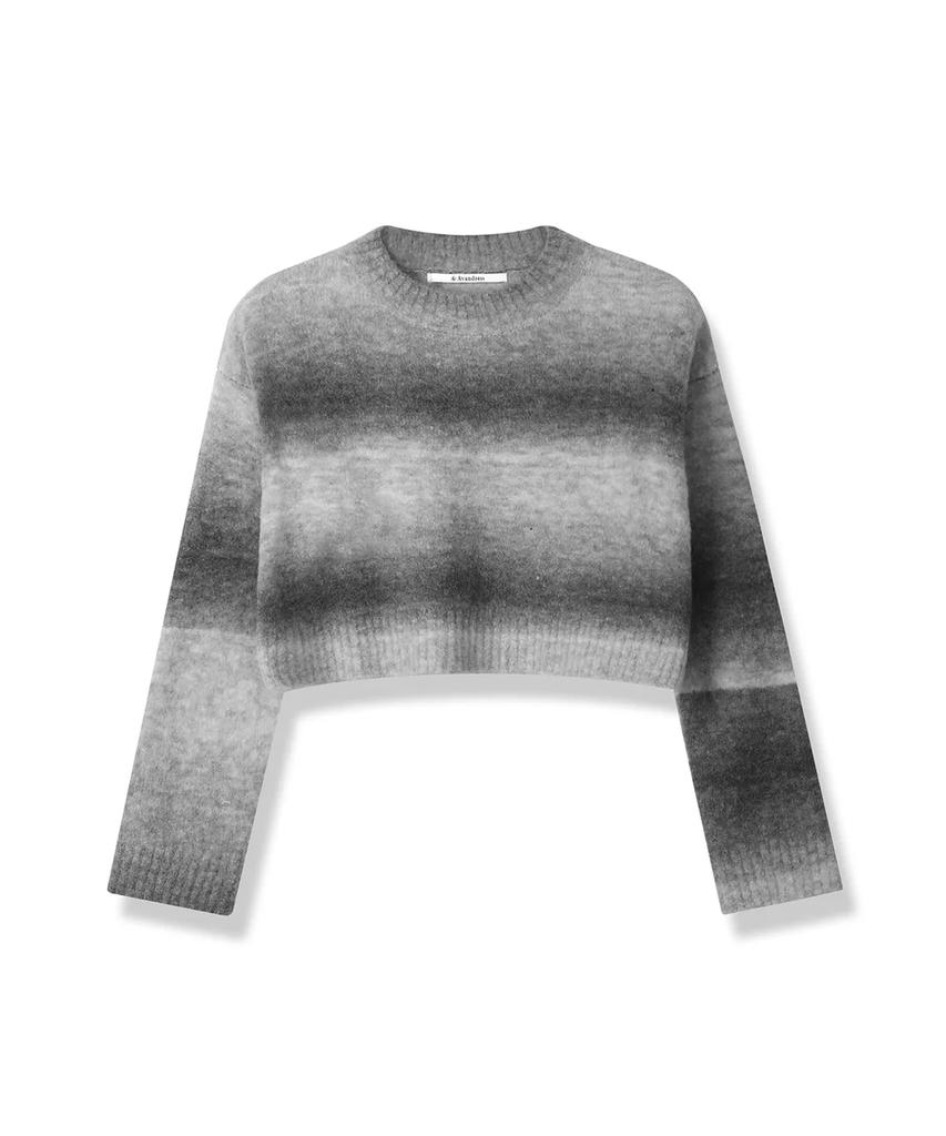 AVANDRESS Wool Gradation Crop Knit Rainbow