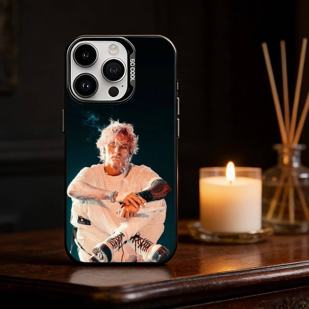 Чехол для телефона MGK LOST A-AMERICANA для iPhone 17,16,15,14,13,12,11, Pro Max, Plus Конфетно-серебристый