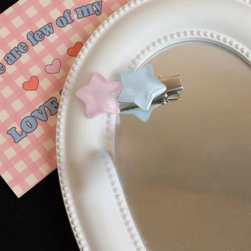 Заколка со звездой из сплава карамельного цвета, заколка для боковой челки, заколка для боковых волос, милая заколка для волос, цветная металлическая заколка в виде утиного клюва, аксессуары для волос