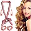 Long Hair Curler,Hair Curler Headband Velvet Hair Curler Soft Hair Curler Headband Heat Free Long Hair Curler Headbands Medium Hair Long Hair Curler