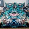 3Pcs Blue Bohemian Style 3D Printed Bedding Set Comfortable Duvet Cover King Queen Twin Size Birthday Gift Bedroom Decoration