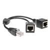 Сеть DSL RJ45 «папа» на 2 «мама» Соединительный кабель-адаптер сплиттера Ethernet-кабели Шнур-адаптер Провод Черный