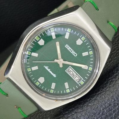 ВИНТАЖНЫЕ МУЖСКИЕ АВТОМАТИЧЕСКИЕ ЧАСЫ SEIKO ЯПОНИЯ 6309A С ЗЕЛЕНЫМ ЦВЕТОМ ЦИФЕРБЛАТА a701360-5