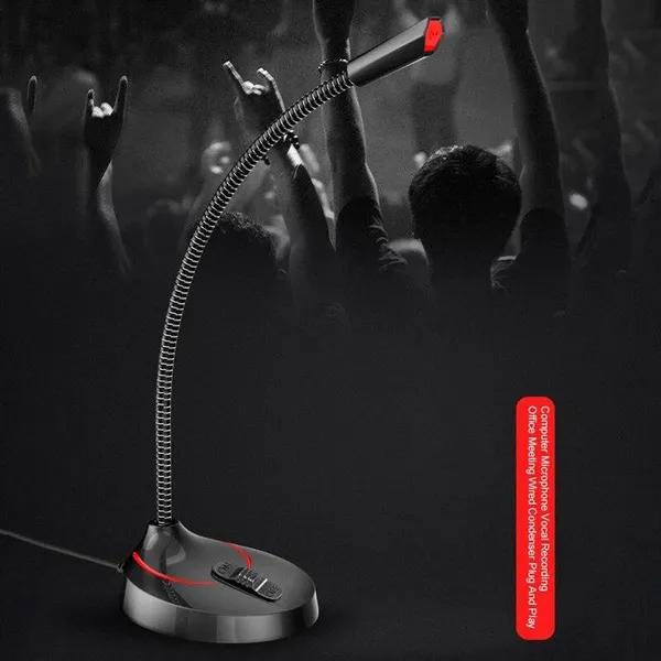 USB Микрофон Всенаправленный Студийный Микрофон для Записи Речи для ПК Настольного компьютера USB / 3,5 мм Штекер Конденсаторные Микрофоны
