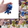 Dinosaur Plush Keychain With Metal Chain And Silver Keyring For Car And Bag Decor