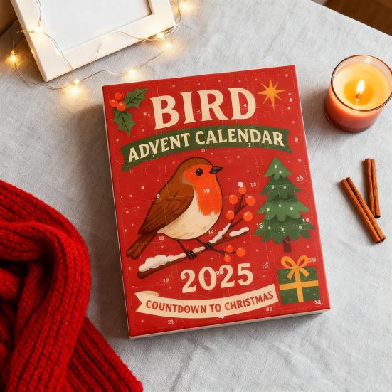Yousheng Рождественский Адвент-календарь Дизайн Птицы 24-дневный Обратный отсчет Украшение Детский Сюрприз Адвент-календарь Праздничный Декор