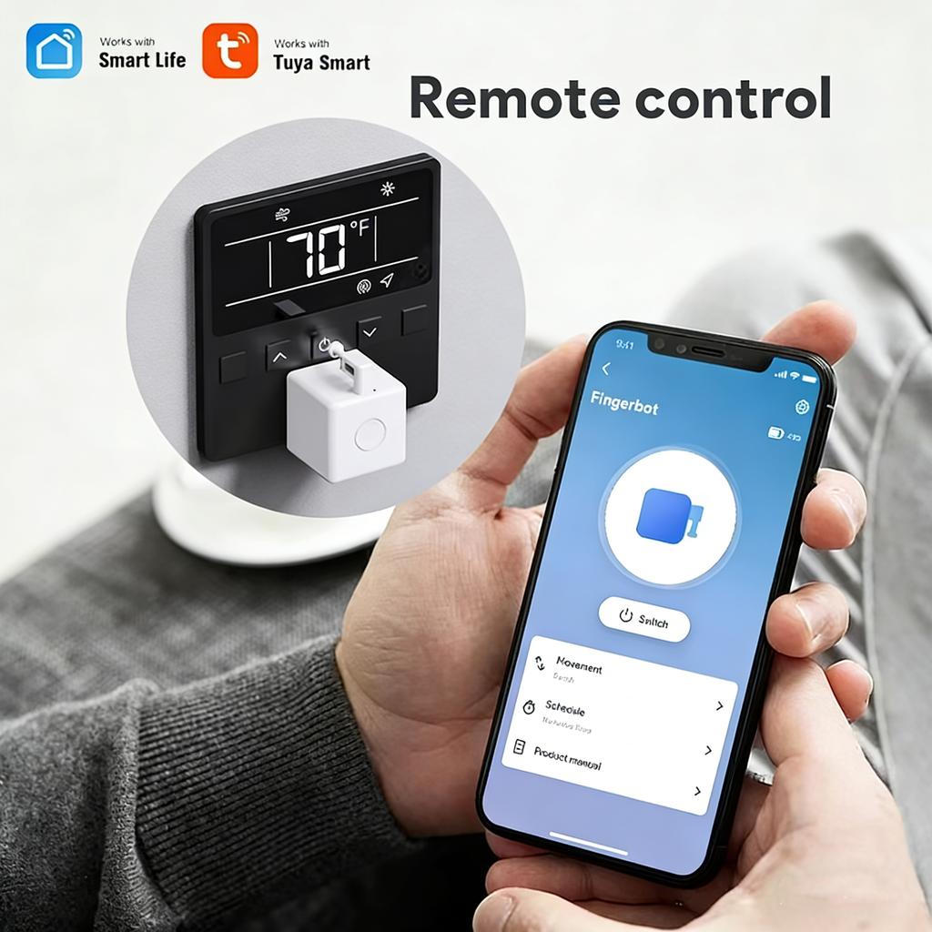 Tuya Bluetooth Умный Fingerbot Plus Нажимная кнопка Переключатель Умная жизнь Переключатель Таймер Голосовое управление Работает с Alexa Google Home
