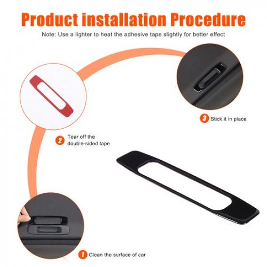 Glossy Piano Black ide Skylight Handle Trim Sticker For Subaru WRX VB 22-24