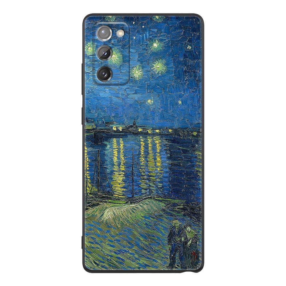 Чехол для телефона Samsung Galaxy M62 M52 M51 M32 M31 M22 M11 F62 F52 F42 F22 F12 Чехлы Кот Ван Гог Звездная ночь картина маслом